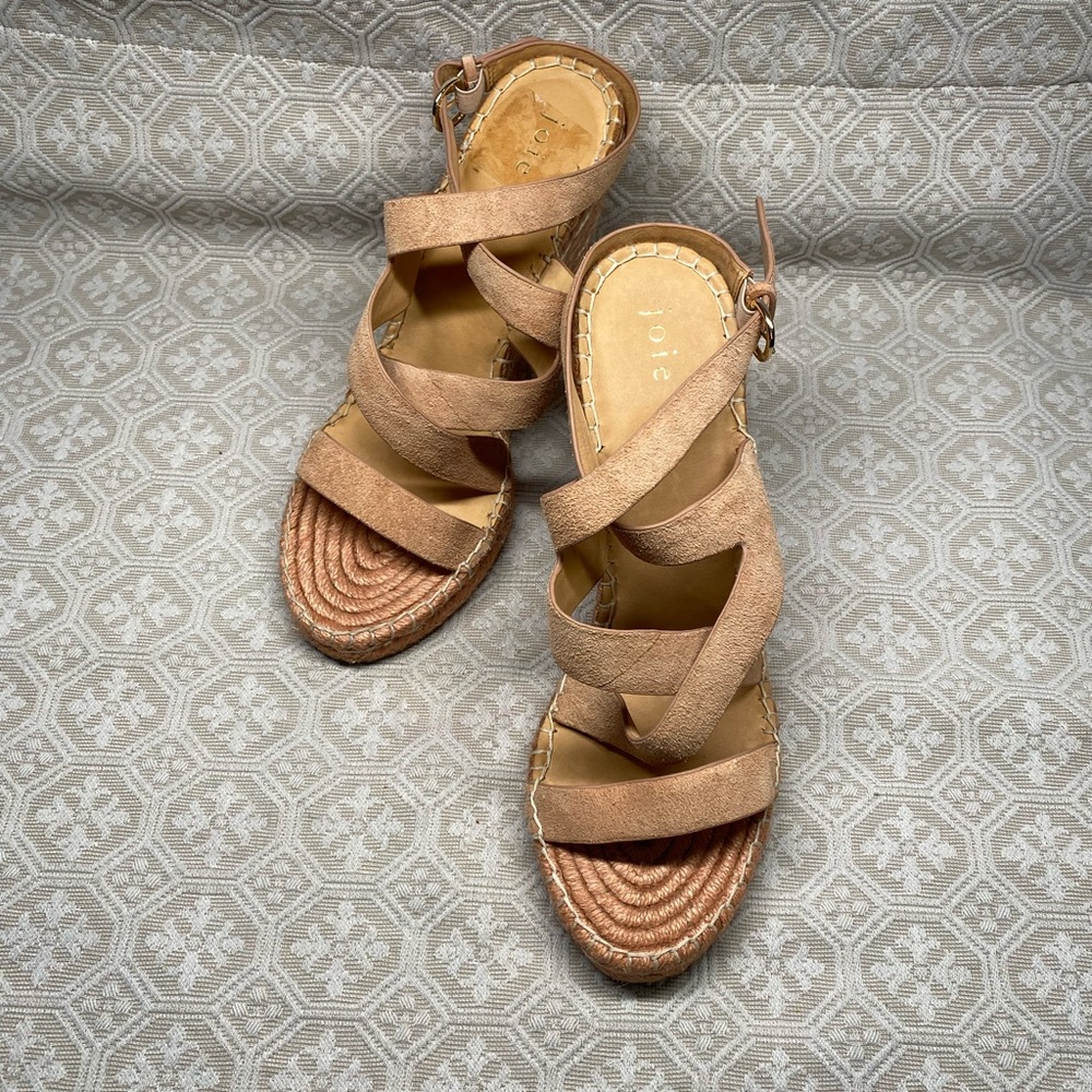 Joie woven suede wedge heels
